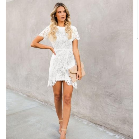 vici white lace dress